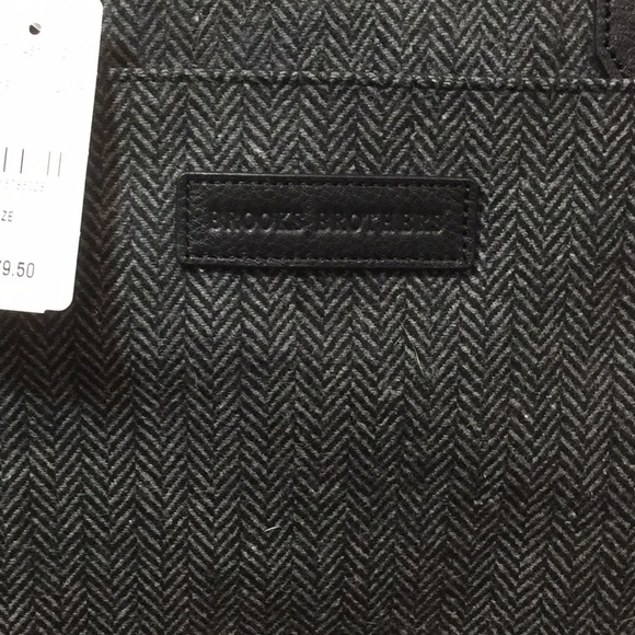 Brooks Brothers Wool And Leather Tote Bag - Picture 3 of 5